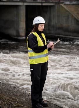 Woman doing yoga outdoors