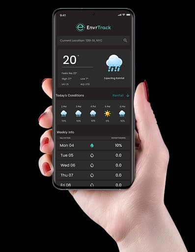 Weather App on Phone